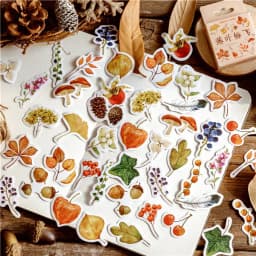 45Pcs/Box Vintage Flower Series Stickers Scrapbooking Daily Planner Kawaii Sticker DIY Notebook Stationery School Supplies