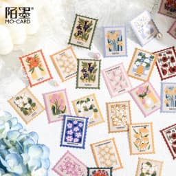 45Pcs/Box Vintage Flower Series Stickers Scrapbooking Daily Planner Kawaii Sticker DIY Notebook Stationery School Supplies