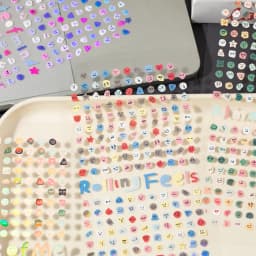 8 Sheets/4 Pack Cute Mini Emotion Emoji Stickers, Nail Stickers for DIY Scrapbooking, Photo Frame Collage Material Decoration