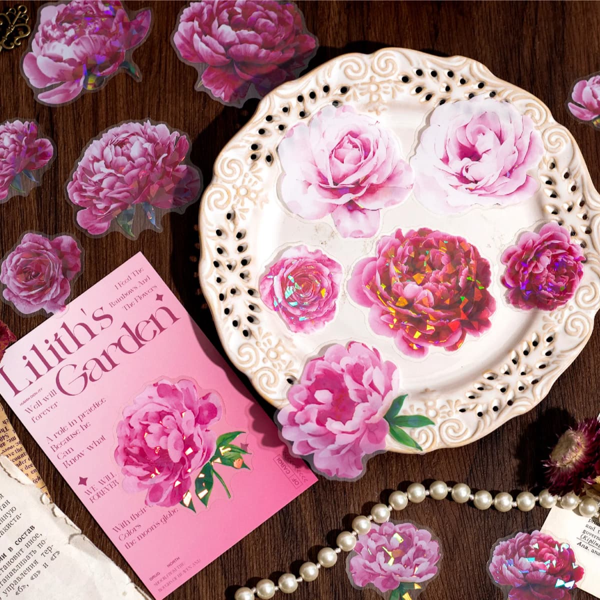 50pcs/lot Kawaii Stationery Stickers Lilith's Garden Diary Planner Decorative Sticker Scrapbooking Journal Craft Sticker