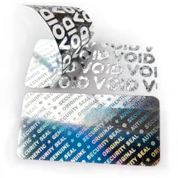 100pcs 24x12mm Hologram Security Seal GENUINE AUTHENTIC ORIGINAL Label Sticker VOID Left If Tampered Removal Proof Stamp