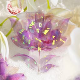 12/60pcs Kawaii Ins Laser Gold Flower PET Stickers DIY Diary Phone Case Scrapbook Aesthetic Stickers Creative Stationery Sticker