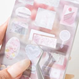 Kawaii Vanilla Handletter Series Glitter Die Cutting Stickers Book DIY Diary Scrapbook Stationery Decorative Stickers