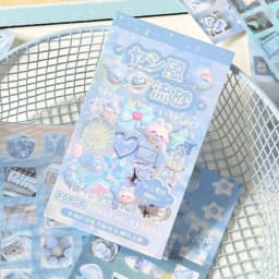 Kawaii Vanilla Handletter Series Glitter Die Cutting Stickers Book DIY Diary Scrapbook Stationery Decorative Stickers