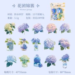 15pcs/1lot Kawaii Scrapbook Sticker kaleidoscope Scrapbooking Supplies Planner Decorative Sticker