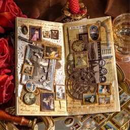 2pcs/1lot Kawaii Scrapbook Stickers Museum of Famous Paintings Junk Journal Gold Planner Stationery Planner Decorative
