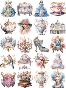20Pcs/Pack Palace Girls Sticker DIY Craft Scrapbooking Album Junk Journal Decorative Stickers