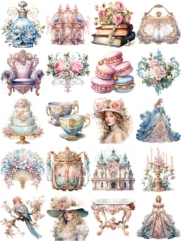 20Pcs/Pack Palace Girls Sticker DIY Craft Scrapbooking Album Junk Journal Decorative Stickers