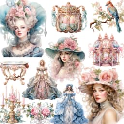 20Pcs/Pack Palace Girls Sticker DIY Craft Scrapbooking Album Junk Journal Decorative Stickers