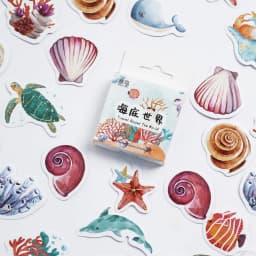 46pcs Autumn Flower Stickers Set for DIY Scrapbooking Diary Planner Creative Handmade Craft Supplies for Album Decoration
