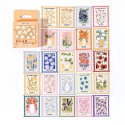46pcs Autumn Flower Stickers Set for DIY Scrapbooking Diary Planner Creative Handmade Craft Supplies for Album Decoration