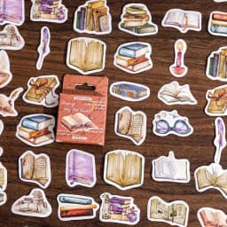 46pcs Autumn Flower Stickers Set for DIY Scrapbooking Diary Planner Creative Handmade Craft Supplies for Album Decoration