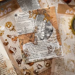 Golden Romance Series Vintage Journal Stickers Cute Scrapbooking Decoration Hologram Deco Butterfly Flower Whales DIY