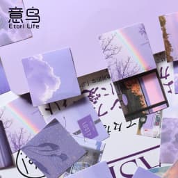 46pcs Foggy Decorative Boxed Stickers for Scrapbooking Journal Planner Diary Stationery Cup Phone Album Label