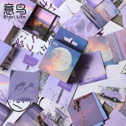 46pcs Foggy Decorative Boxed Stickers for Scrapbooking Journal Planner Diary Stationery Cup Phone Album Label