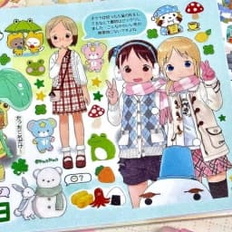 Y2K Cute Cartoon Girl Decorative Stickers Book Scrapbooking Phone Case DIY Journal Collage Material Sticker Gift