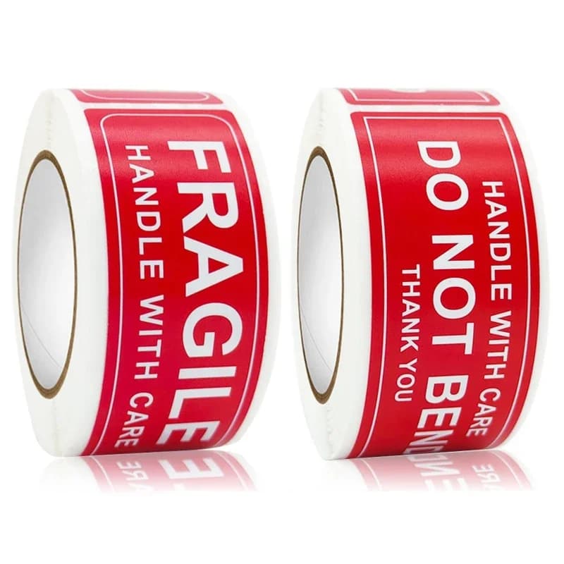 150pcs Fragile Stickers Roll Fragile or Bend Handle with Care 2.5cm*7cm Shipping Label Packaging Remind Labels Thank You Sticker