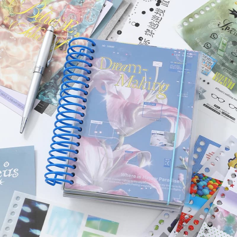 Mr.Paper 65pcs/bag Korean Style Large Coil Material Book Aesthetic Scrapbook Paper for DIY Journal Collage Dairy Scrapbook Decor