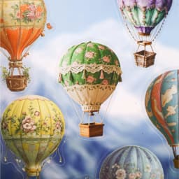 20/120 Pcs Vintage Hot Air Balloon Sticker Pack for Scrapbooking Planners Handbooks Stickers Aesthetic Stationery Decorative