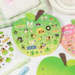 1 PC Apple Paradise Series Kawaii Cartoon Stickers DIY Diary Album Scrapbook Planner Handbook Aesthetic Supplies