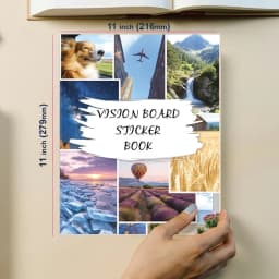 Vision board, outdoor travel, inspirational dreams and goals, DIY vision sticker book, suitable for adjusting and planning life