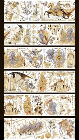 8 Designs Beautiful Girls and Landscape Floral Washi Shiny Pet Tape Loop Shine Studio