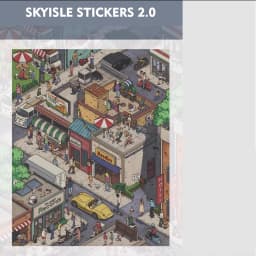 Kawaii 3D Cartoon Old Era Town Miniature Scene Stickers Visual Stacking DIY Toy Games Handmade Scrapbook Stickers Children Gifts