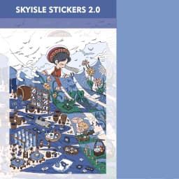 Kawaii 3D Cartoon Old Era Town Miniature Scene Stickers Visual Stacking DIY Toy Games Handmade Scrapbook Stickers Children Gifts