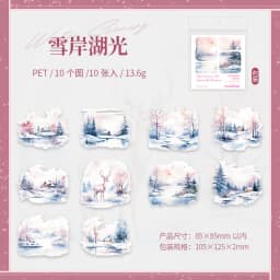 10pcs/lot Kawaii Stationery Stickers Winter Snow Rhythm Diary Planner Decorative Sticker Scrapbooking Journal Sticker