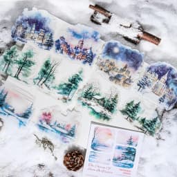10pcs/lot Kawaii Stationery Stickers Winter Snow Rhythm Diary Planner Decorative Sticker Scrapbooking Journal Sticker