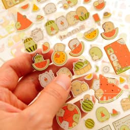 1PCS Kawaii Cartoon Animal Watermelon Sticker Hand Account Diary DIY Decoration Stationery Sticker