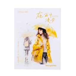 JIANWU A Walk in The Rain Series Vintage Character Landscaping PET Sticker Creative DIY Journal Material Collage Stationery
