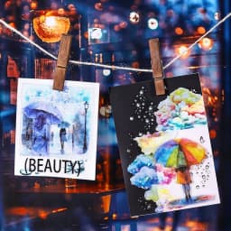 JIANWU A Walk in The Rain Series Vintage Character Landscaping PET Sticker Creative DIY Journal Material Collage Stationery