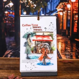 JIANWU A Walk in The Rain Series Vintage Character Landscaping PET Sticker Creative DIY Journal Material Collage Stationery