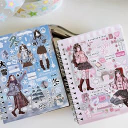 30 Sheets Korean Ins Cute Decorative Stickers Book Y2K Scrapbooking Phone Case DIY Journal Collage Material Sticker Gift