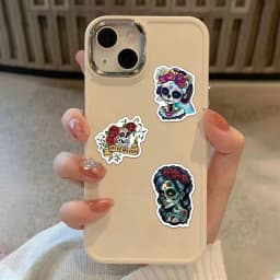 50PCS Day Of The Dead Stickers Exquisite Handbooks Materials Phone Cases Laptop Suitcases Water Cups Waterproof Stickers
