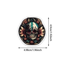 50PCS Day Of The Dead Stickers Exquisite Handbooks Materials Phone Cases Laptop Suitcases Water Cups Waterproof Stickers