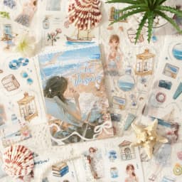 Mr.Paper 20Pcs/Bag Eternal Whispers Series Dual-Material Girl Theme Stickers DIY Base Material for Scrapbook Journal Decor
