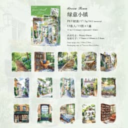 15pcs/1lot Kawaii Scrapbook Stickers Street Walk Junk Journal Gold Planner Stationery Sticker Planner Decorative