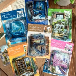 15pcs/1lot Kawaii Scrapbook Stickers Street Walk Junk Journal Gold Planner Stationery Sticker Planner Decorative