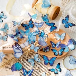 40PCS PET Cute Vintage Butterfly Stickers Eco-Friendly for Laptop Junk Journal Scrapbooking Aesthetic Pack