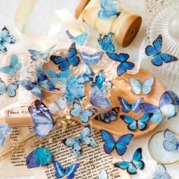 40PCS PET Cute Vintage Butterfly Stickers Eco-Friendly for Laptop Junk Journal Scrapbooking Aesthetic Pack
