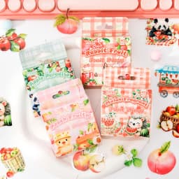 40Pcs/Set Fruit Aroma Fills The Garden Series Vintage Flower Material Collage Sticker Creative DIY Journal Stationery