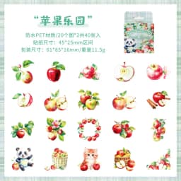 40Pcs/Set Fruit Aroma Fills The Garden Series Vintage Flower Material Collage Sticker Creative DIY Journal Stationery