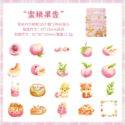 40Pcs/Set Fruit Aroma Fills The Garden Series Vintage Flower Material Collage Sticker Creative DIY Journal Stationery