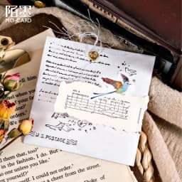 46 Pcs Watercolor Sparrow Precut Stickers Cute Aesthetic Stationery for Journal Travel Paper Scrapbooking Diary Decor