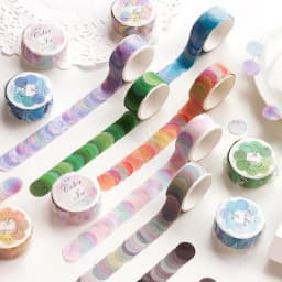 100pcs/roll Colorful Polka Washi Paper Collage Round Stickers Tape Dot Decoration Hand Account Stickers