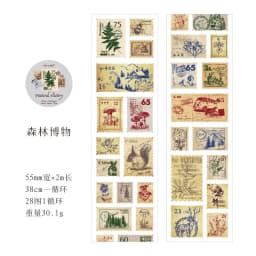 Mysterious Letters Raven Castle Gothic Stamp Vintage Paper Sticker Roll Scrapbooking Jurnaling Diary Decorative Collages