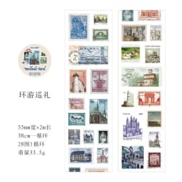 Mysterious Letters Raven Castle Gothic Stamp Vintage Paper Sticker Roll Scrapbooking Jurnaling Diary Decorative Collages