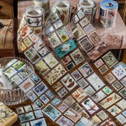 Mysterious Letters Raven Castle Gothic Stamp Vintage Paper Sticker Roll Scrapbooking Jurnaling Diary Decorative Collages